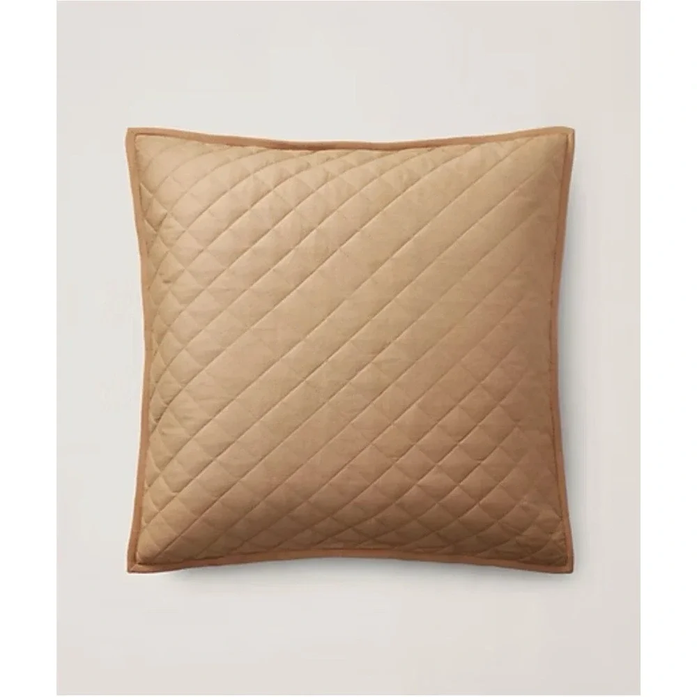Ralph Lauren Cromwell Quilted Euro Sham Equestrian Old Money Preppy NEW $285
